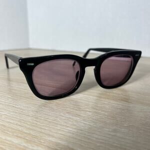 Vintage USS 4 1/4 - 5 3/4 Sunglasses Black FRAMES ONLY Military Frame USA 48-22